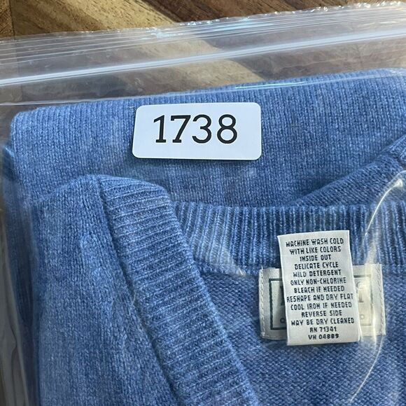 LL Bean Sweater Vest 100% Lambs Wool V-Neck Lightweight Mens Large Tall Note - Picture 9 of 9